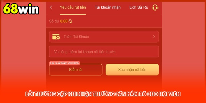 Những Lỗi Thường Gặp Khi Nhận Thưởng Mà Hội Viên Cần Biết
